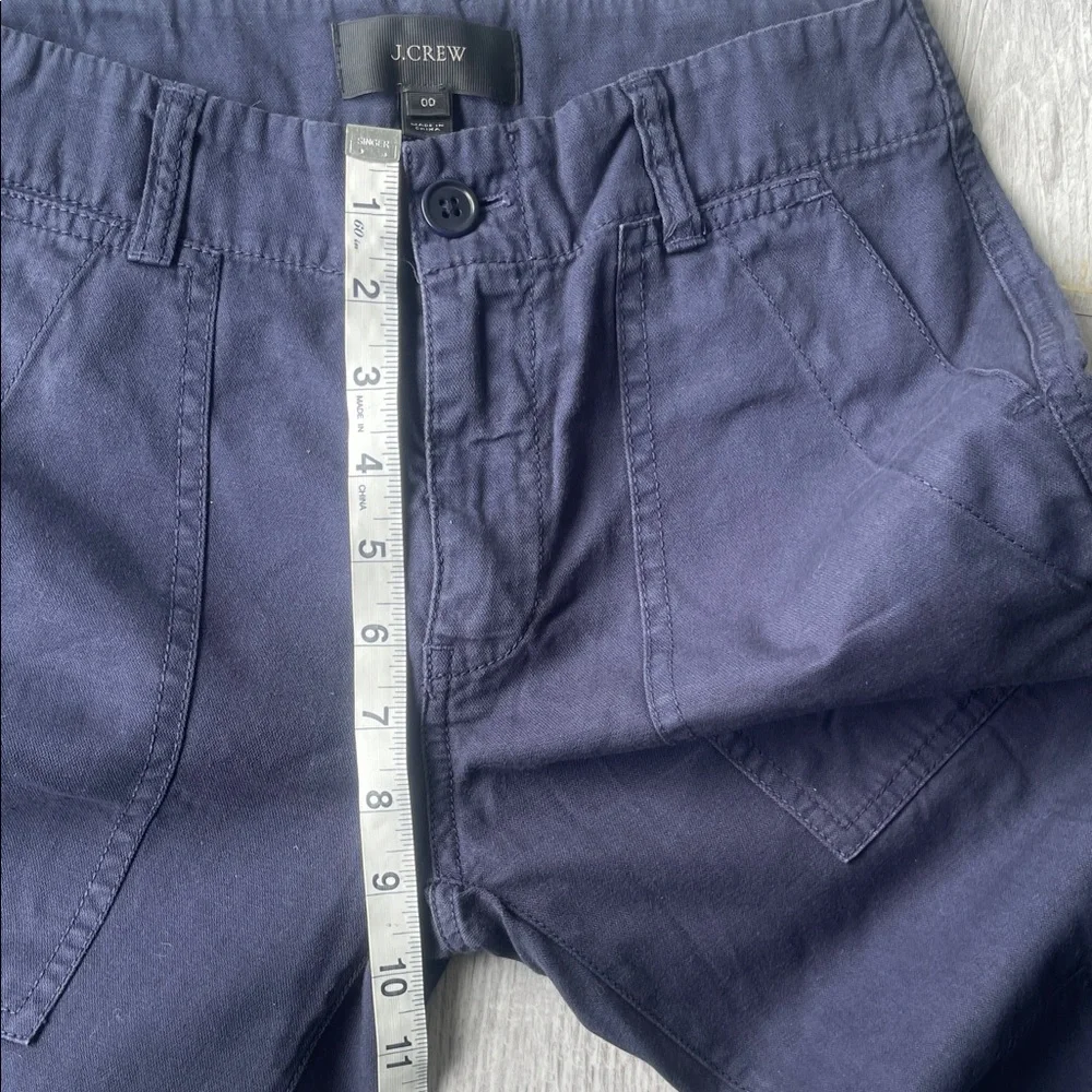 J. Crew Women’s Deep Blue Chino Cargo Pants, 00 size. - Picture 14 of 16